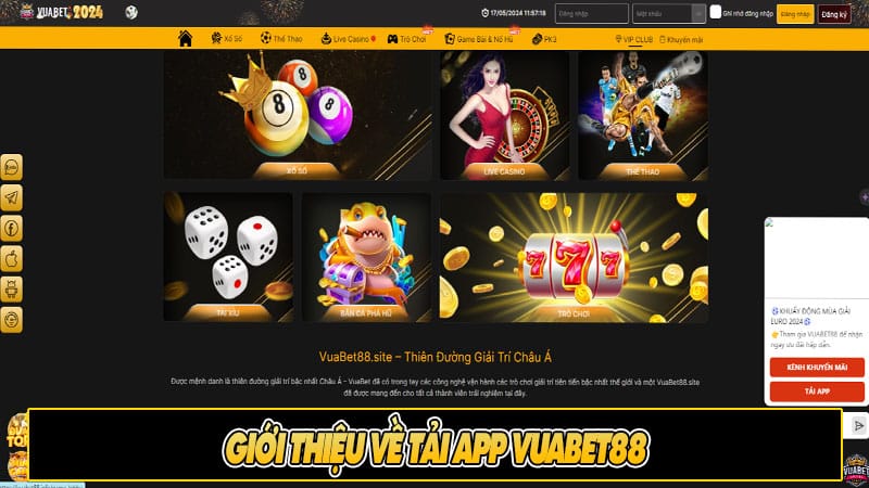 Giới thiệu về tải app vuabet88